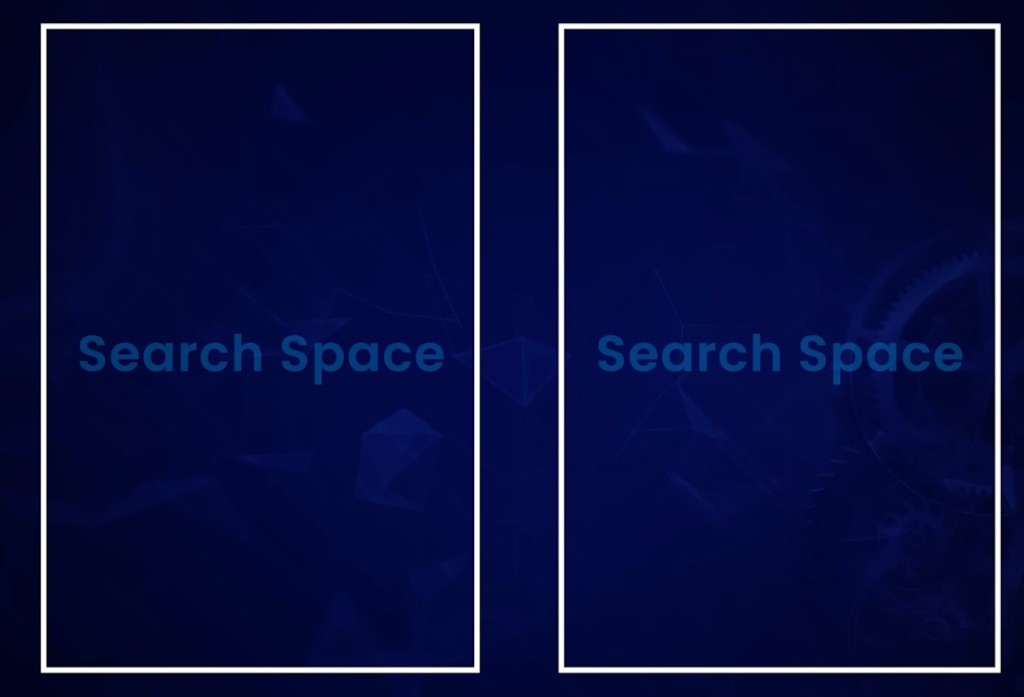 Binary search cuts the remaining search space in half