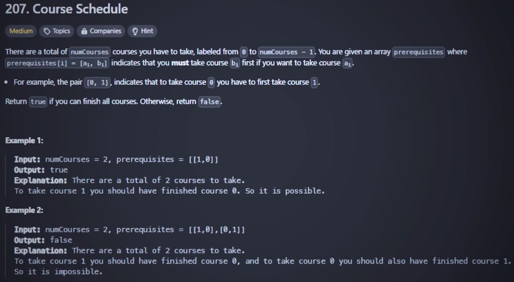 LeetCode 207. Course Schedule